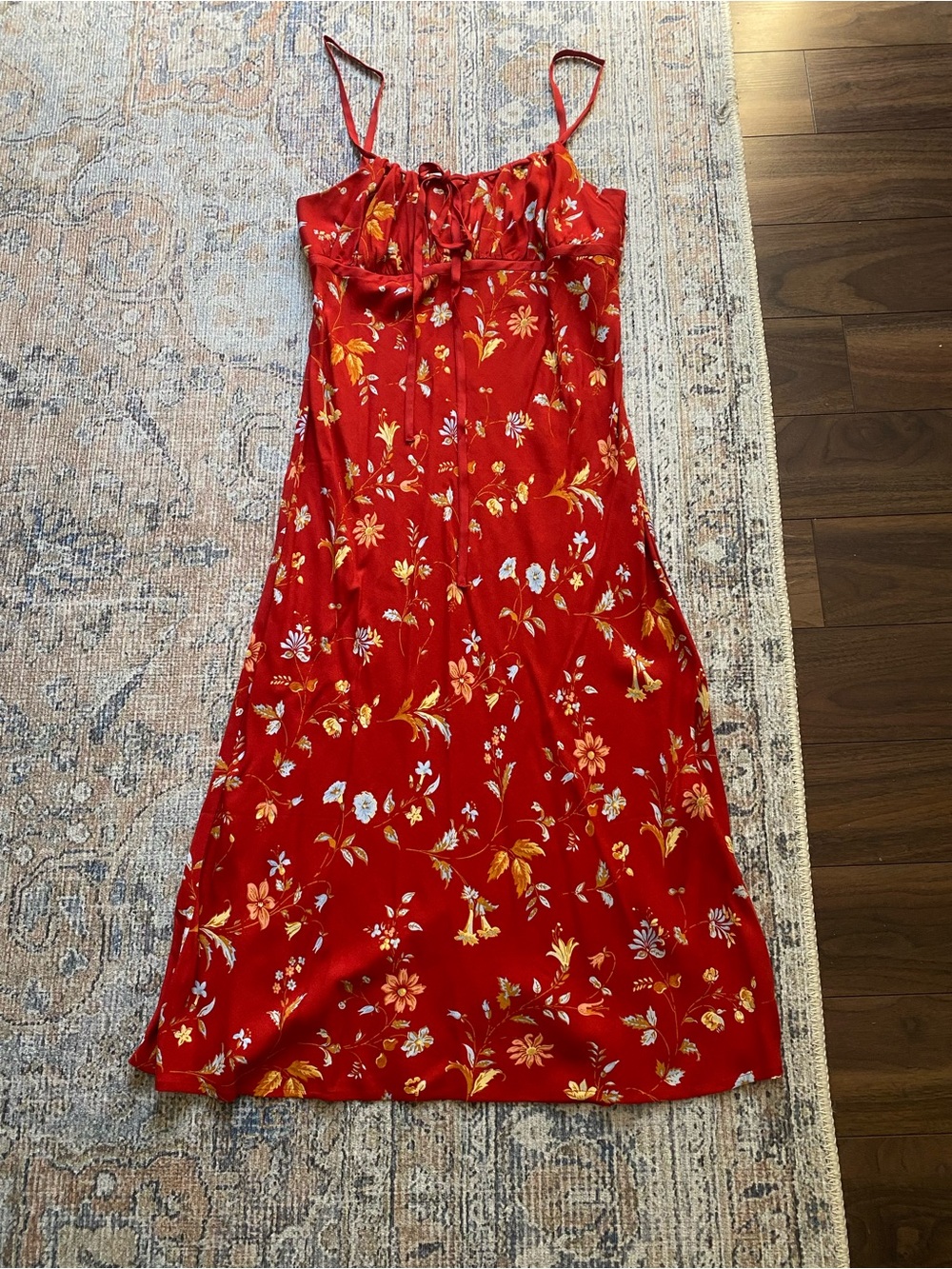 Reformation Camira Floral Sleeveless Midi Dress